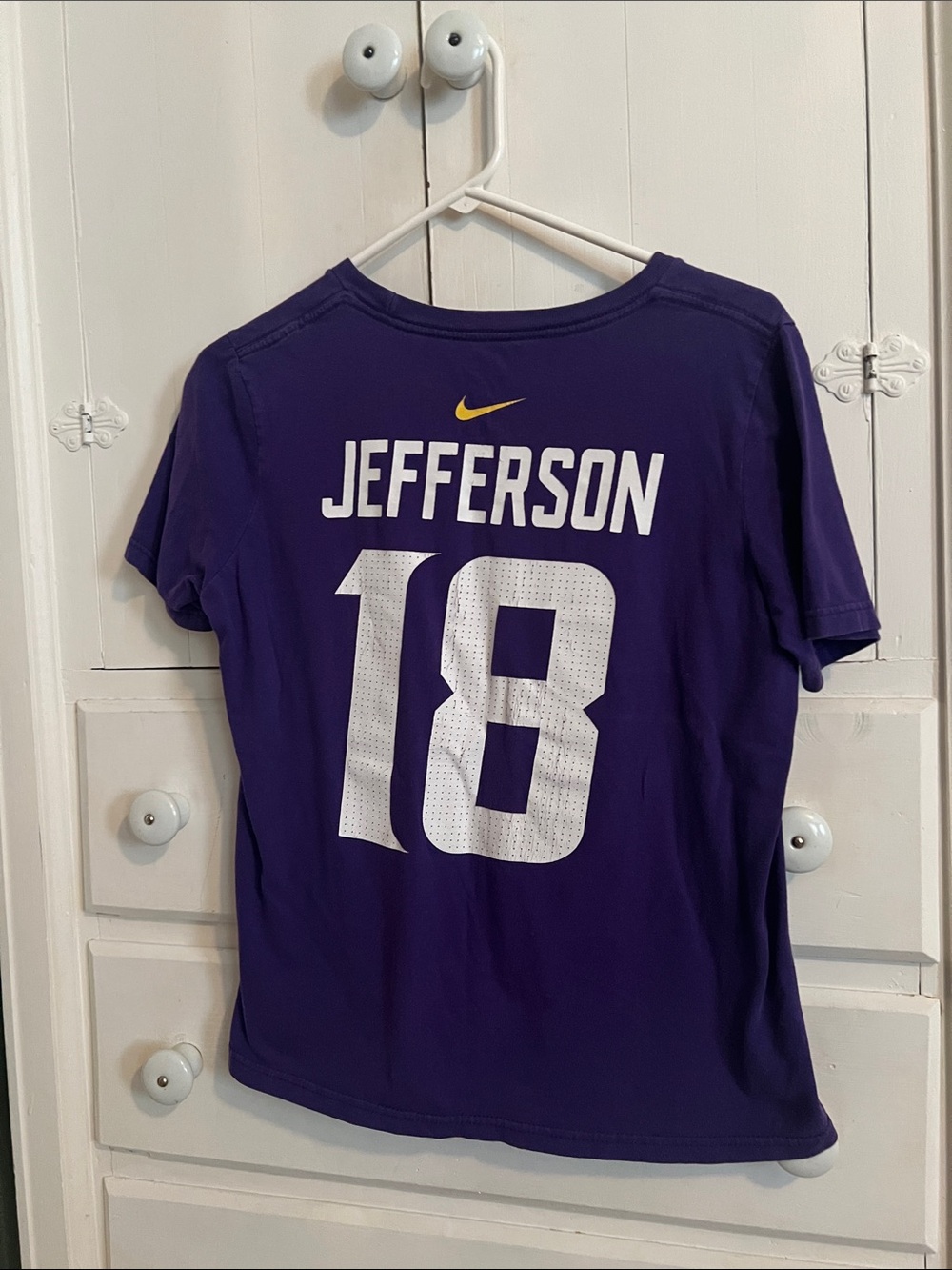 Nike Vikings 'Jefferson' #18 Kids Jersey Tee